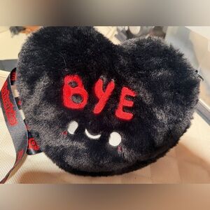 Squishable Black Fuzzy Crossbody Bag